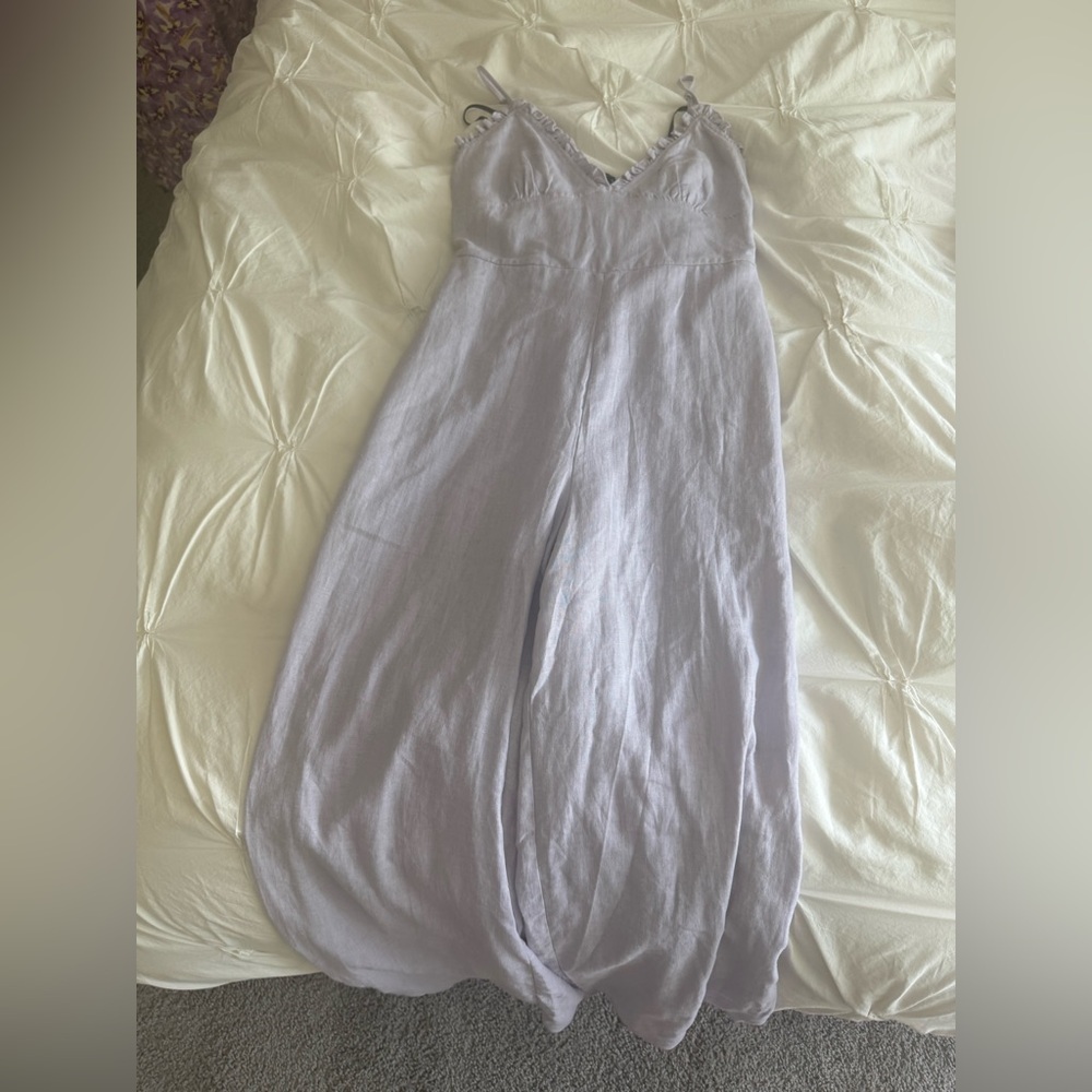 Forever 21 Lavender Linen Jumpsuit